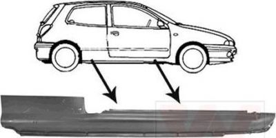 Van Wezel 1756102 накладка порога на FIAT BRAVO I (182)