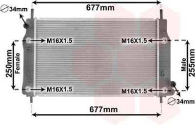 Van Wezel 18002223 радиатор, охлаждение двигателя на FORD MONDEO I седан (GBP)