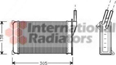 Van Wezel 18006093 теплообменник, отопление салона на FORD ORION II (AFF)