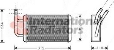 Van Wezel 18006215 теплообменник, отопление салона на FORD TRANSIT c бортовой платформой/ходовая часть (E_ _)