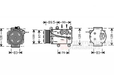 Van Wezel 1800K082 компрессор, кондиционер на FORD MONDEO II (BAP)