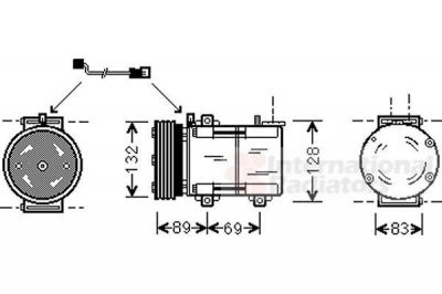 Van Wezel 1800K290 компрессор, кондиционер на FORD MONDEO I седан (GBP)