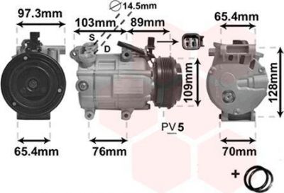 Van Wezel 1800K391 компрессор, кондиционер на FORD C-MAX (DM2)