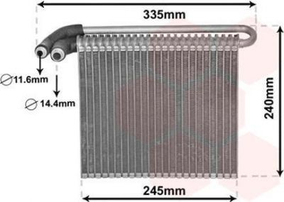 Van Wezel 1800V456 испаритель, кондиционер на FORD MONDEO IV седан (BA7)