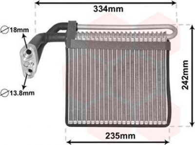 Van Wezel 1800V461 испаритель, кондиционер на FORD C-MAX (DM2)