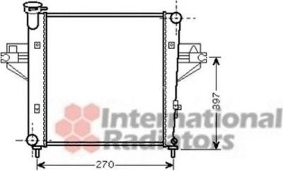 Van Wezel 21002042 радиатор, охлаждение двигателя на JEEP CHEROKEE (KJ)
