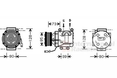 Van Wezel 2700K170 компрессор, кондиционер на MAZDA 323 F V (BA)