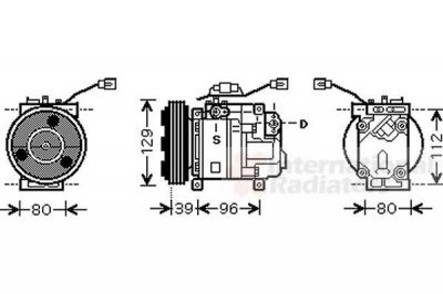 Van Wezel 2700K200 компрессор, кондиционер на MAZDA 323 F V (BA)