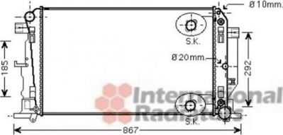 Van Wezel 30002445 радиатор, охлаждение двигателя на MERCEDES-BENZ SPRINTER 5-t c бортовой платформой/ходовая часть (906)