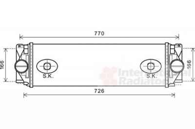 Van Wezel 30004582 интеркулер на MERCEDES-BENZ SPRINTER 5-t c бортовой платформой/ходовая часть (906)