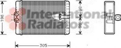 Van Wezel 30006313 теплообменник, отопление салона на MERCEDES-BENZ S-CLASS (W220)