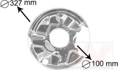 Van Wezel 3024373 отражатель, диск тормозного механизма на MERCEDES-BENZ 190 (W201)