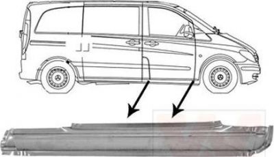 Van Wezel 3080102 накладка порога на MERCEDES-BENZ VIANO (W639)