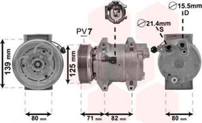 Van Wezel 3300K377 компрессор, кондиционер на NISSAN CABSTAR