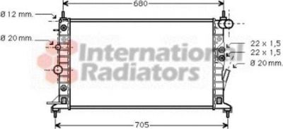 Van Wezel 37002222 радиатор, охлаждение двигателя на OPEL VECTRA B Наклонная задняя часть (38_)