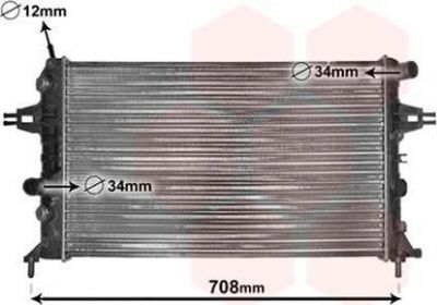 Van Wezel 37002254 радиатор, охлаждение двигателя на OPEL ASTRA G универсал (F35_)
