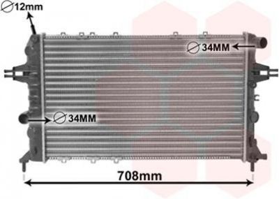 Van Wezel 37002293 радиатор, охлаждение двигателя на OPEL ASTRA G универсал (F35_)