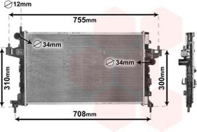 Van Wezel 37002380 радиатор, охлаждение двигателя на OPEL CORSA C фургон (F08, W5L)