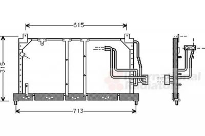 Van Wezel 37005224 конденсатор, кондиционер на OPEL CORSA B (73_, 78_, 79_)