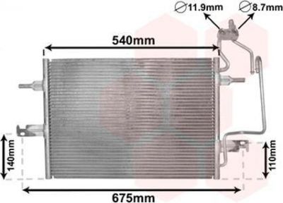 Van Wezel 37005349 конденсатор, кондиционер на OPEL MERIVA