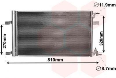 Van Wezel 37005499 конденсатор, кондиционер на CHEVROLET CRUZE Station Wagon (J308)