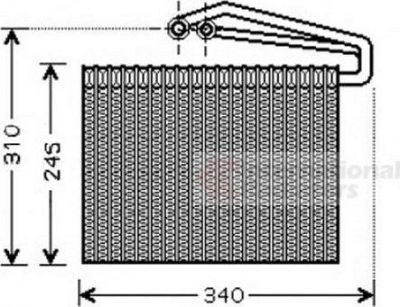 Van Wezel 3700V400 испаритель, кондиционер на SAAB 9-3 (YS3F)