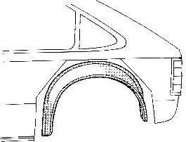 Van Wezel 3730346 колесная ниша на OPEL KADETT E кабрио (43B_)