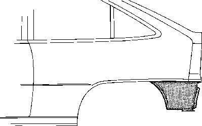 Van Wezel 3734134 боковина на OPEL ASTRA F Наклонная задняя часть (53_, 54_, 58_, 59_)