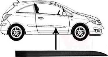 Van Wezel 3750428 облицовка / защитная накладка, дверь на OPEL CORSA D