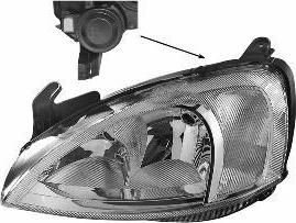 Van Wezel 3777962V основная фара на OPEL CORSA C фургон (F08, W5L)