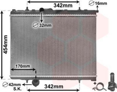Van Wezel 40002247 радиатор, охлаждение двигателя на PEUGEOT 206 SW (2E/K)