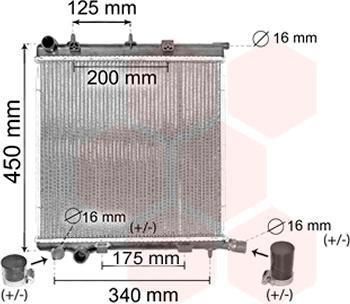 Van Wezel 40002368 радиатор, охлаждение двигателя на PEUGEOT 208