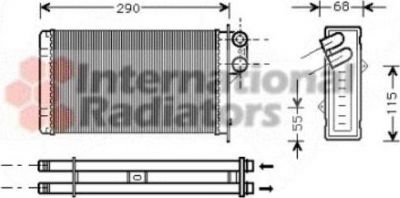 Van Wezel 40006172 теплообменник, отопление салона на PEUGEOT 405 I Break (15E)
