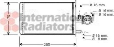 Van Wezel 40006173 теплообменник, отопление салона на FIAT DUCATO фургон (290)