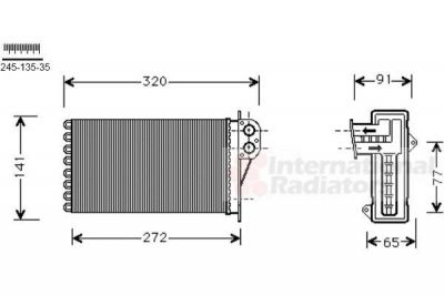 Van Wezel 40006356 теплообменник, отопление салона на PEUGEOT 206 Наклонная задняя часть (2A/C)