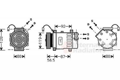 Van Wezel 4000K036 компрессор, кондиционер на PEUGEOT 406 купе (8C)