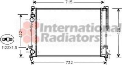 Van Wezel 43002259 радиатор, охлаждение двигателя на RENAULT LAGUNA I (B56_, 556_)