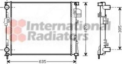 Van Wezel 43002327 радиатор, охлаждение двигателя на OPEL VIVARO фургон (F7)
