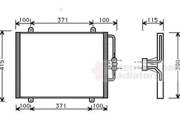 Van Wezel 43005201 конденсатор, кондиционер на RENAULT MEGANE I (BA0/1_)