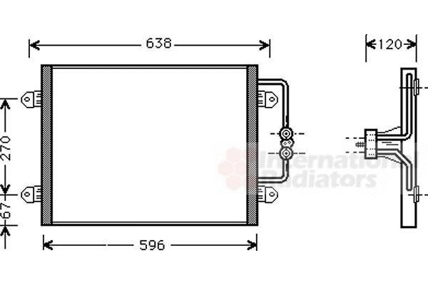 Van Wezel 43005256 конденсатор, кондиционер на RENAULT MEGANE I (BA0/1_)