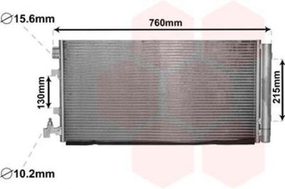 Van Wezel 43005449 конденсатор, кондиционер на RENAULT MEGANE III Наклонная задняя часть (BZ0_)