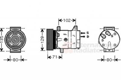 Van Wezel 4300K367 компрессор, кондиционер на RENAULT MEGANE I (BA0/1_)