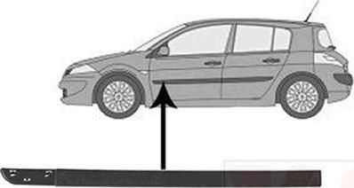 Van Wezel 4327423 облицовка / защитная накладка, дверь на RENAULT MEGANE II седан (LM0/1_)