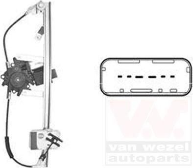 Van Wezel 4366262 подъемное устройство для окон на RENAULT MODUS / GRAND MODUS (F/JP0_)