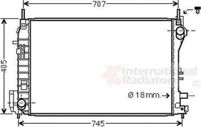 Van Wezel 47002077 радиатор, охлаждение двигателя на SAAB 9-3 кабрио (YS3F)