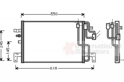 Van Wezel 47005048 конденсатор, кондиционер на SAAB 9-3 Cabriolet (YS3D)