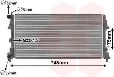 Van Wezel 49002037 радиатор, охлаждение двигателя на SKODA FABIA