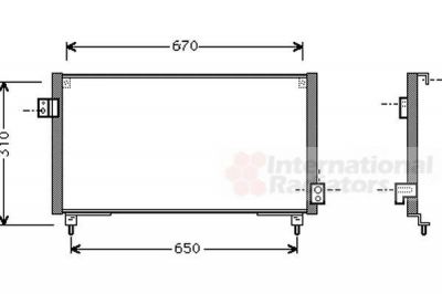 Van Wezel 51005031 конденсатор, кондиционер на SUBARU IMPREZA седан (GC)