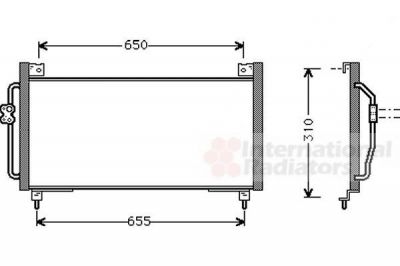 Van Wezel 51005038 конденсатор, кондиционер на SUBARU IMPREZA седан (GC)