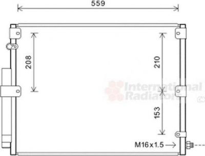 Van Wezel 53005617 конденсатор, кондиционер на TOYOTA LAND CRUISER 100 (FZJ1_, UZJ1_)